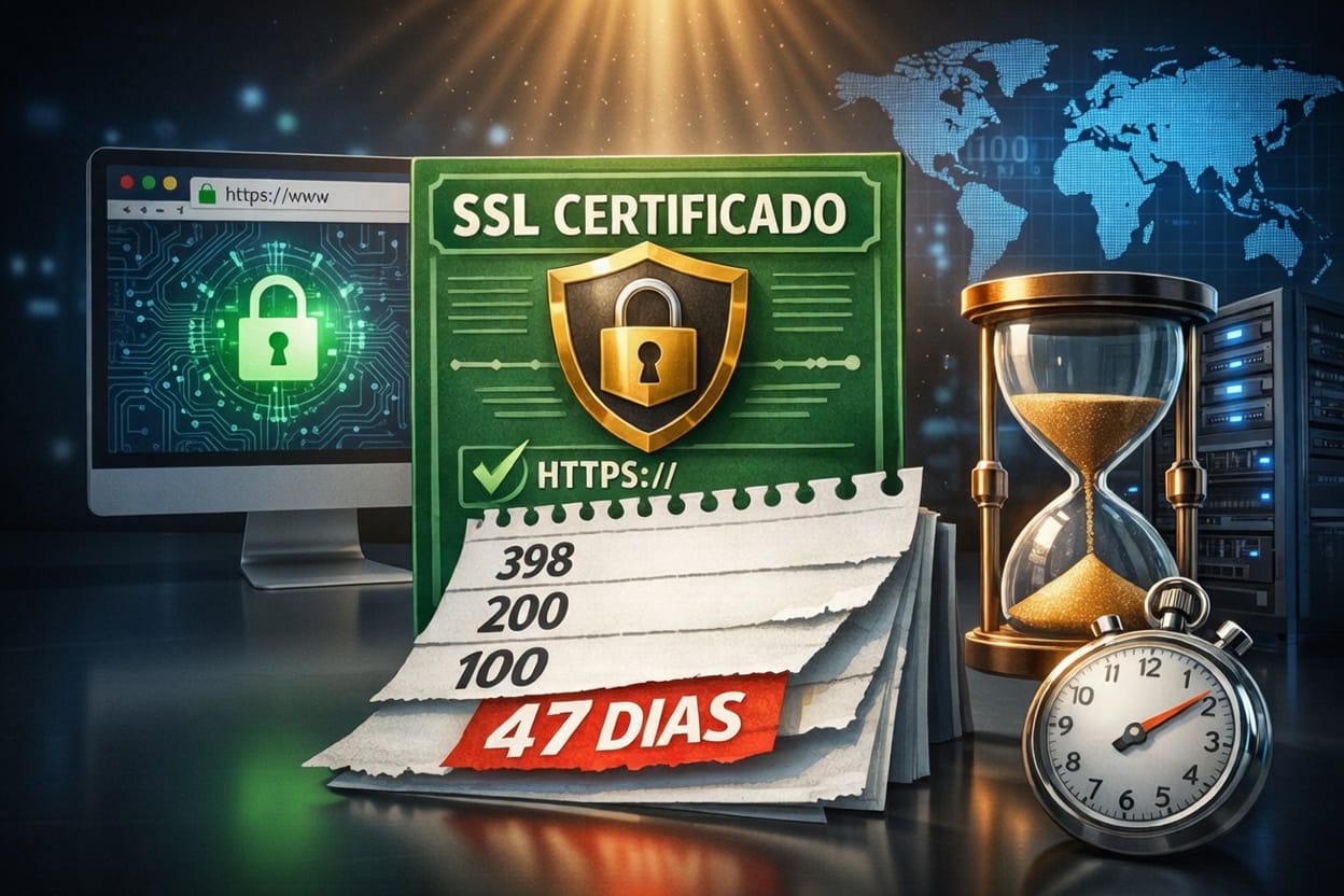 Certificados SSL/TLS ficam mais curtos: o que muda de 2026 a 2029 e como se preparar